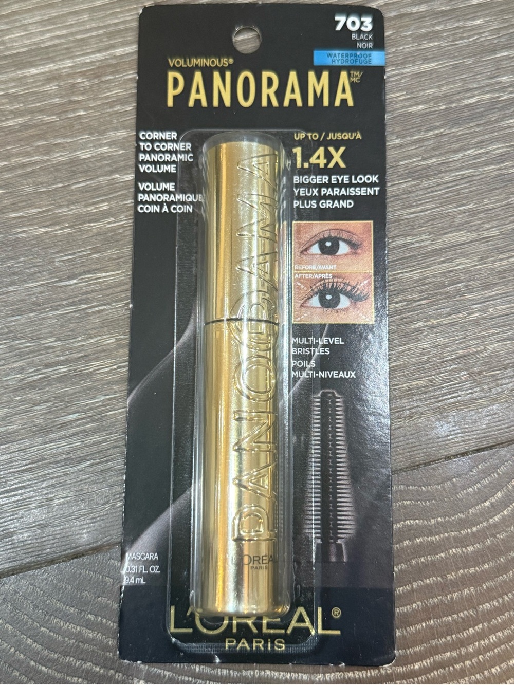 NWT L’Oréal Paris Voluminous Panorama Mascara Waterproof Black (703)